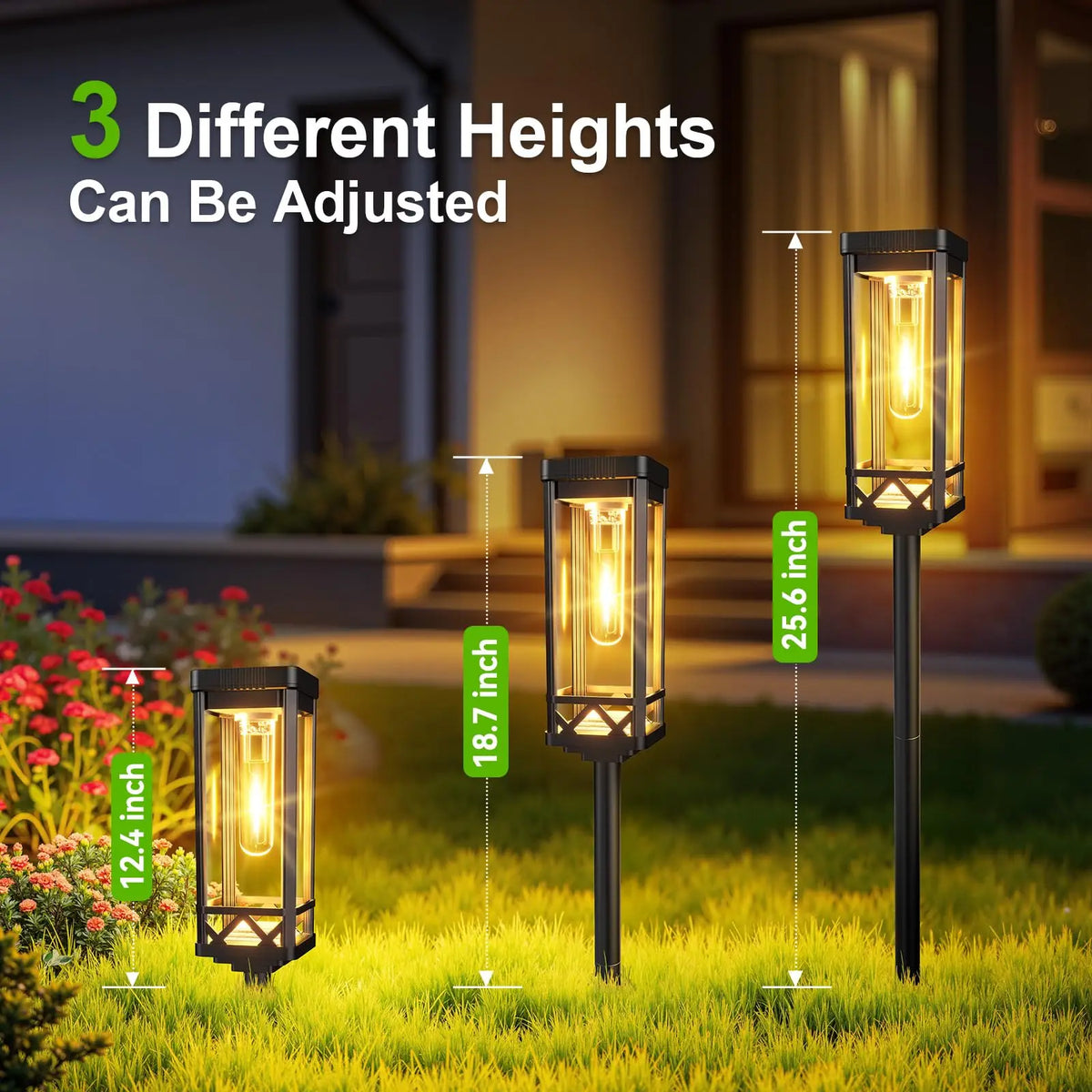 Solar Powered LED Pathway Lights For Outdoor Garden Walkways