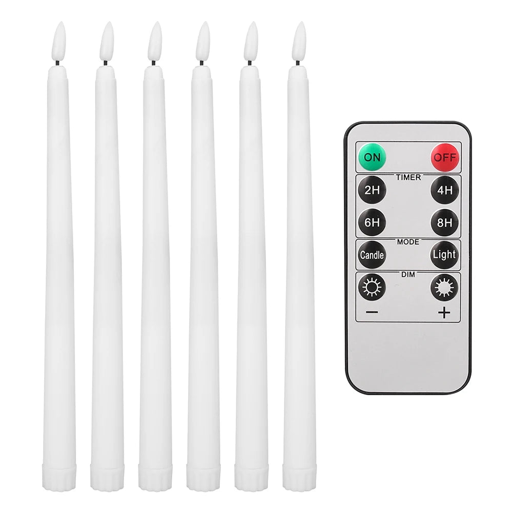 LED Flameless Taper Candles With Remote Flickering Battery Operated Decor