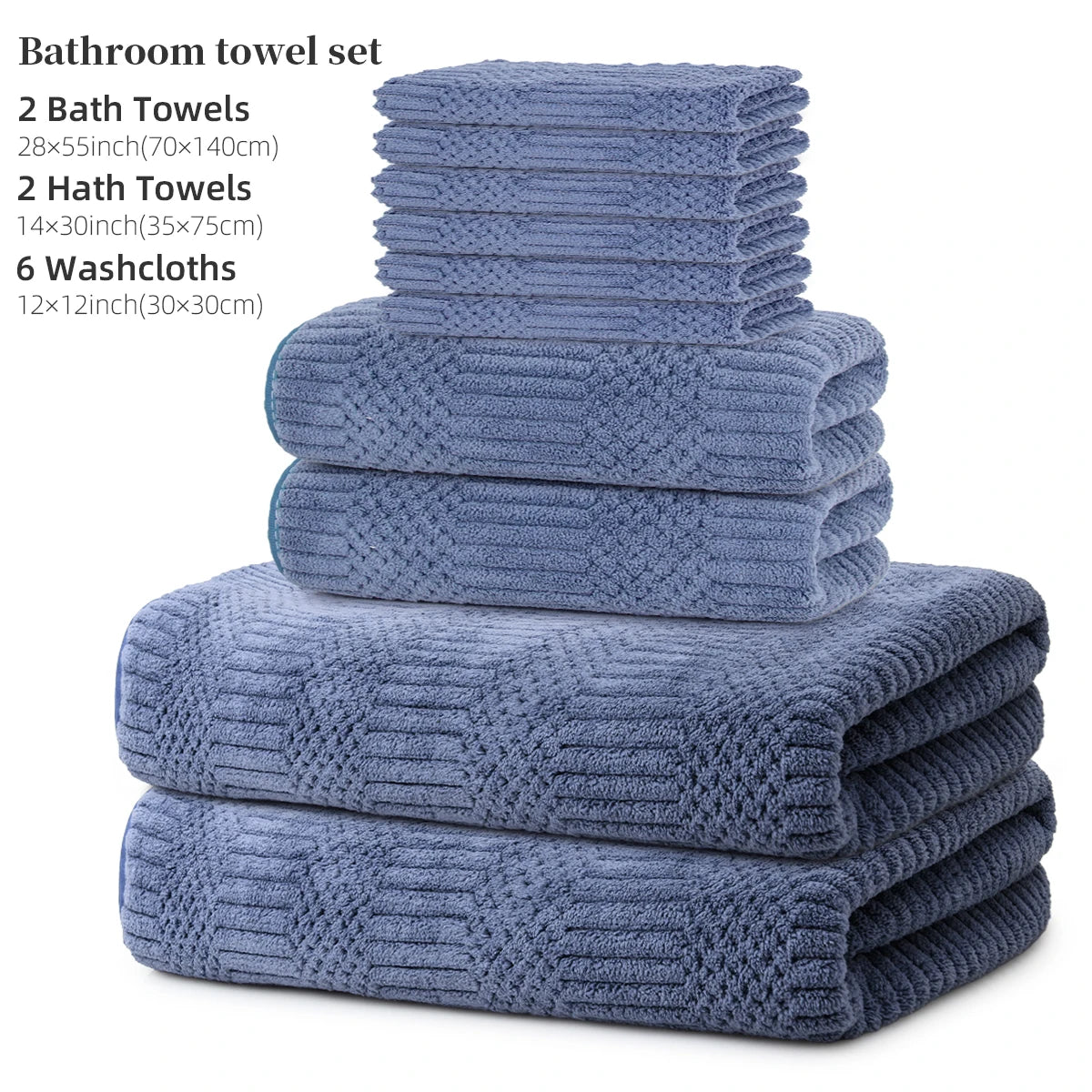 Premium 10 Piece Coral Fleece Towel Set With Excellent Absorbency