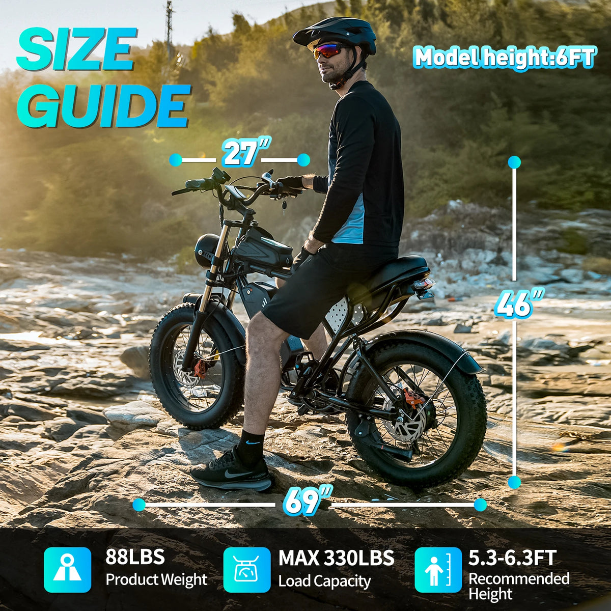 YVY K20 Lite Fat Tire Electric Bike For Adult Trails