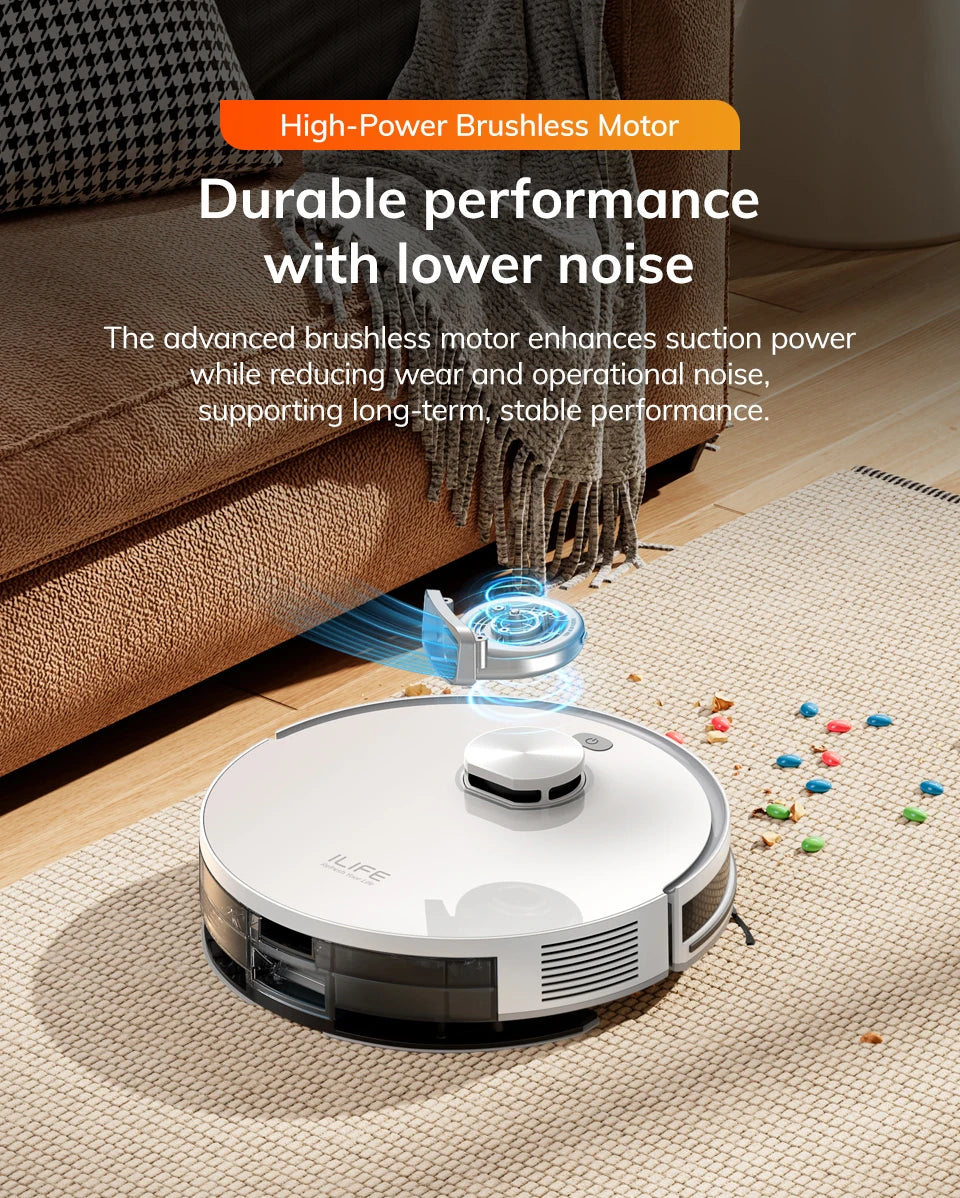ILIFE Robot Vacuum Cleaner With Laser Navigation And 10000Pa Suction