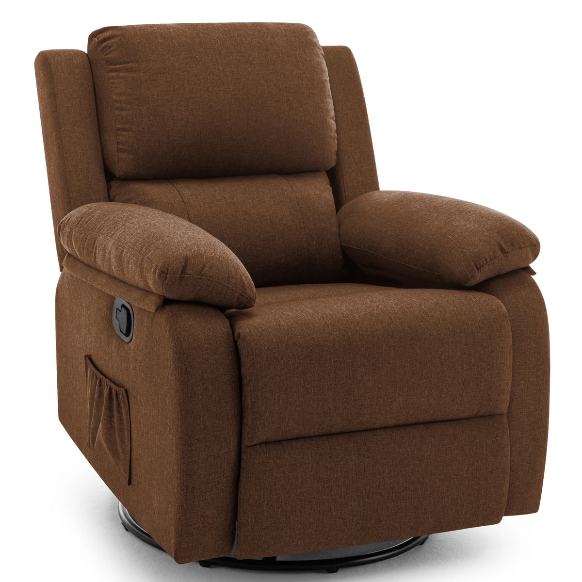 Korser Modern 360 Swivel Rocker Chair Upholstered Fabric Recliner