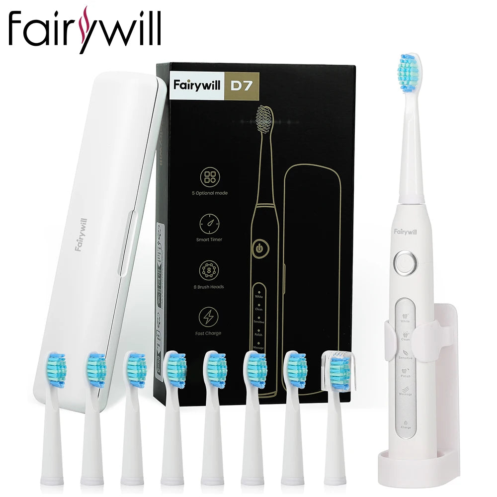 Fairywill FW507 Sonic Electric Toothbrush With USB Charging