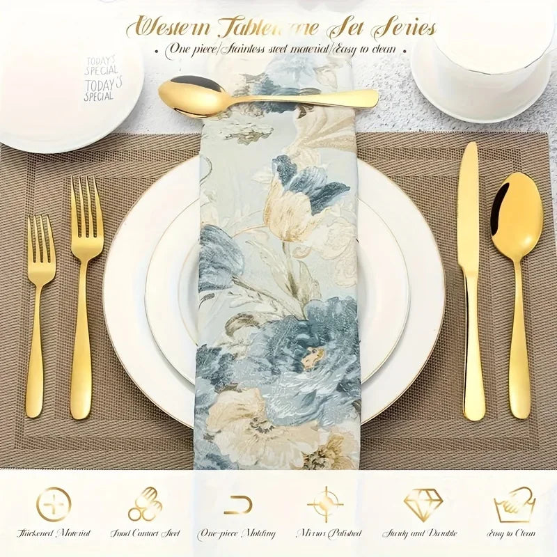 Luxury Stainless Steel Flatware Set Essential Dining Collection
