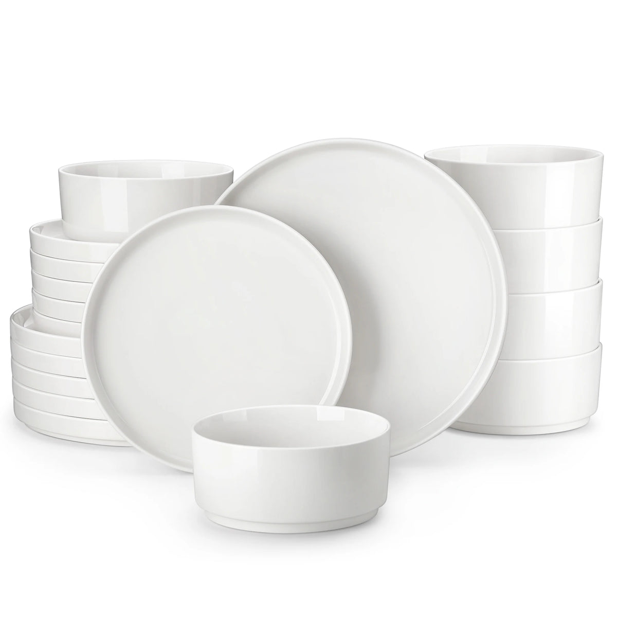 Malacasa Premium Ceramic Dinner Plate Set With Bowls