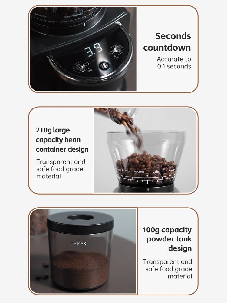 HiBREW Automatic Burr Mill Coffee Grinder With Precision Electronic Settings