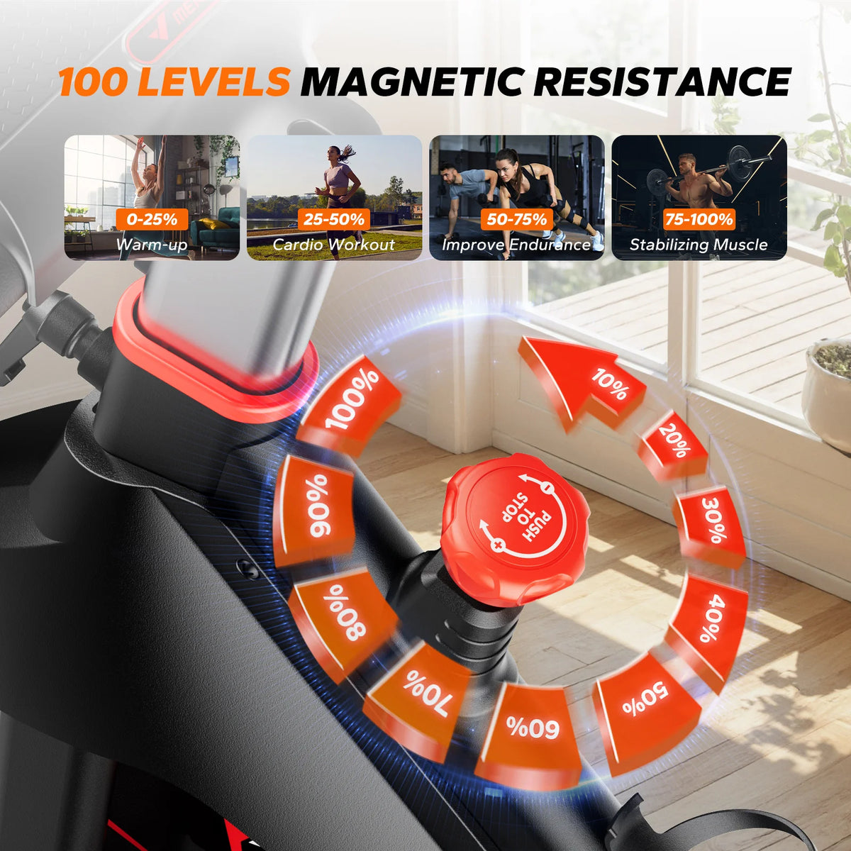 MERACH Indoor Cycling Exercise Bike Featuring Magnetic Resistance And App