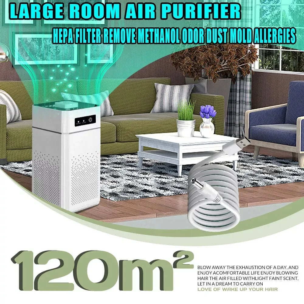 HEPA Air Purifier For Home Large Room Dust Smoke Odor Cleaner