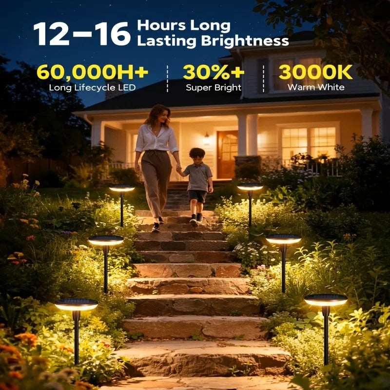 KPSTEK Solar Powered Pathway Lights Outdoor Garden Swaying Waterproof