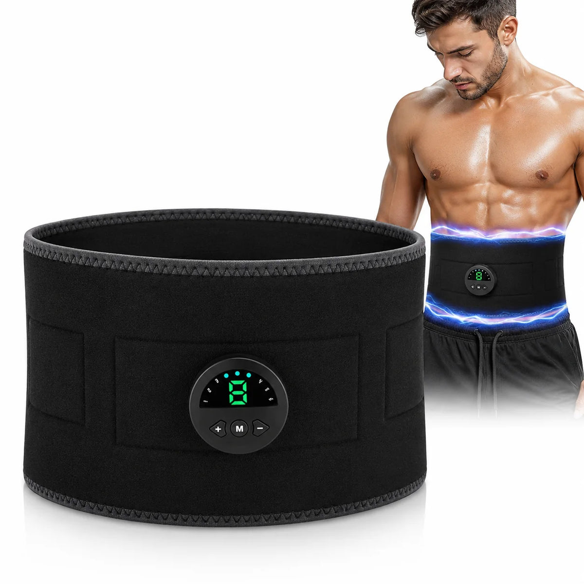 Jitesy Rechargeable TENS EMS Muscle Stimulator And Massage Belt