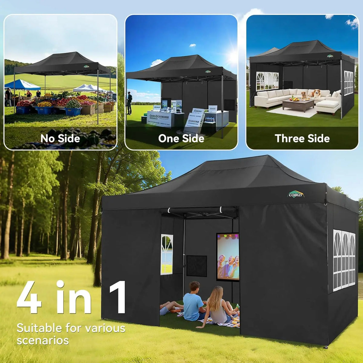 Cobizi Heavy Duty Portable Commercial Outdoor Canopy Tent