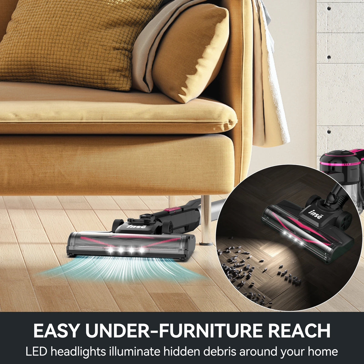 INSE N5T Cordless Handheld Vacuum With HEPA Filter For Home