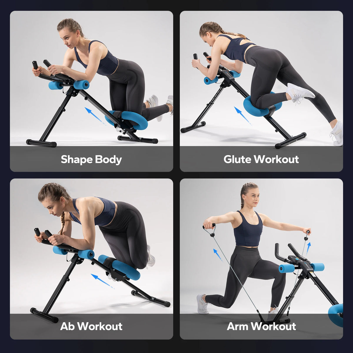 MERACH Adjustable Foldable Ab Machine Core Exercise Trainer