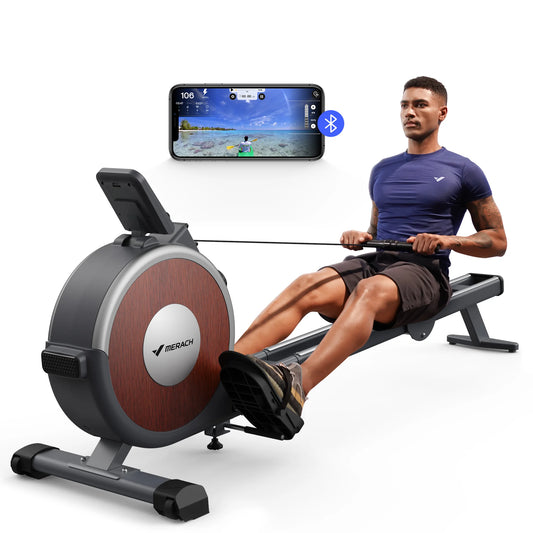 Merach Magnetic Rowing Machine With Bluetooth Silent Operation