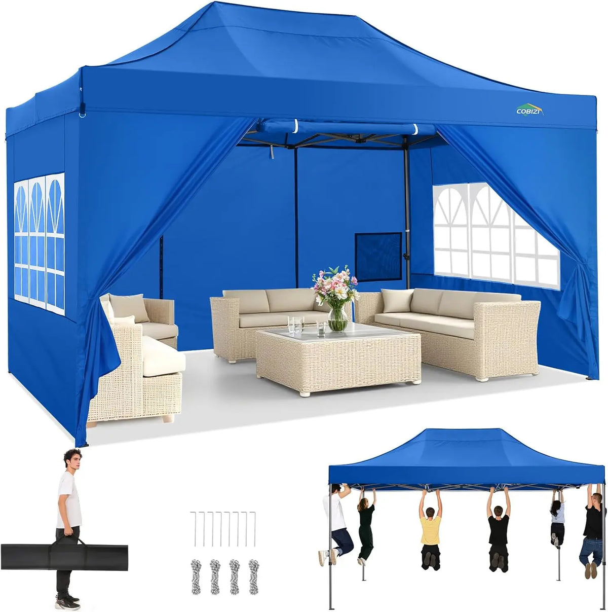 Cobizi Heavy Duty Portable Commercial Outdoor Canopy Tent