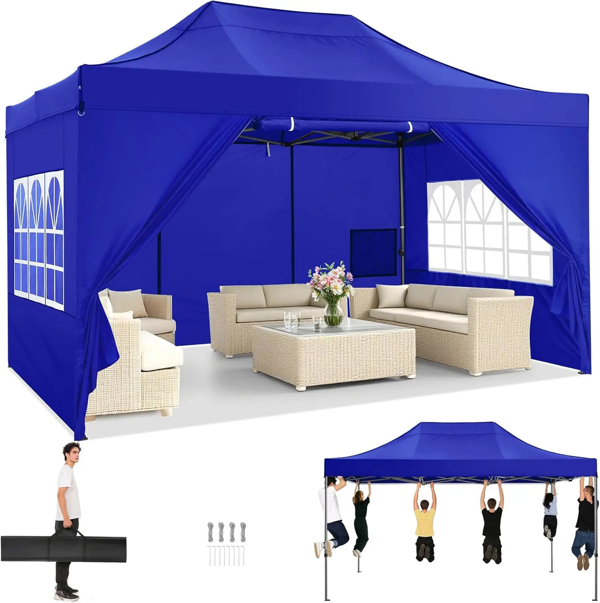Cobizi Heavy Duty Portable Commercial Outdoor Canopy Tent