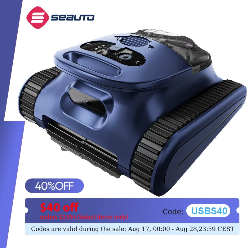 Seauto Crab Pro Cordless Robotic Pool Cleaner For Inground Pools