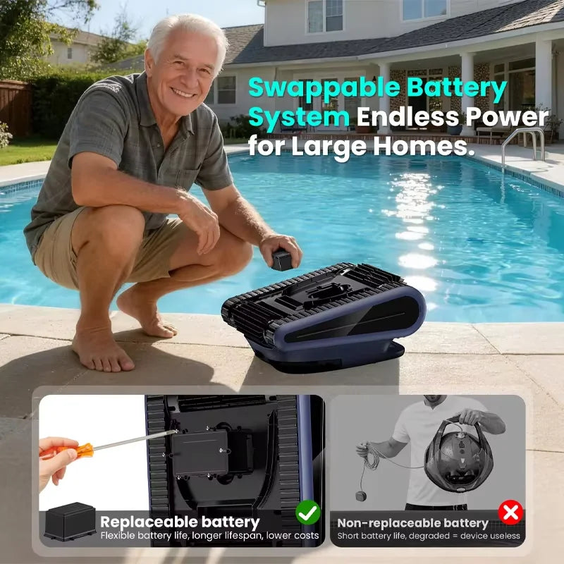 Seauto Crab Pro Cordless Robotic Pool Cleaner For Inground Pools