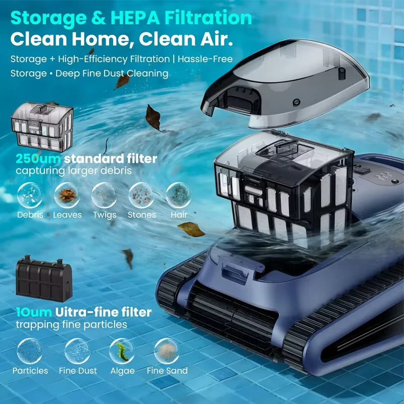 Seauto Crab Pro Cordless Robotic Pool Cleaner For Inground Pools