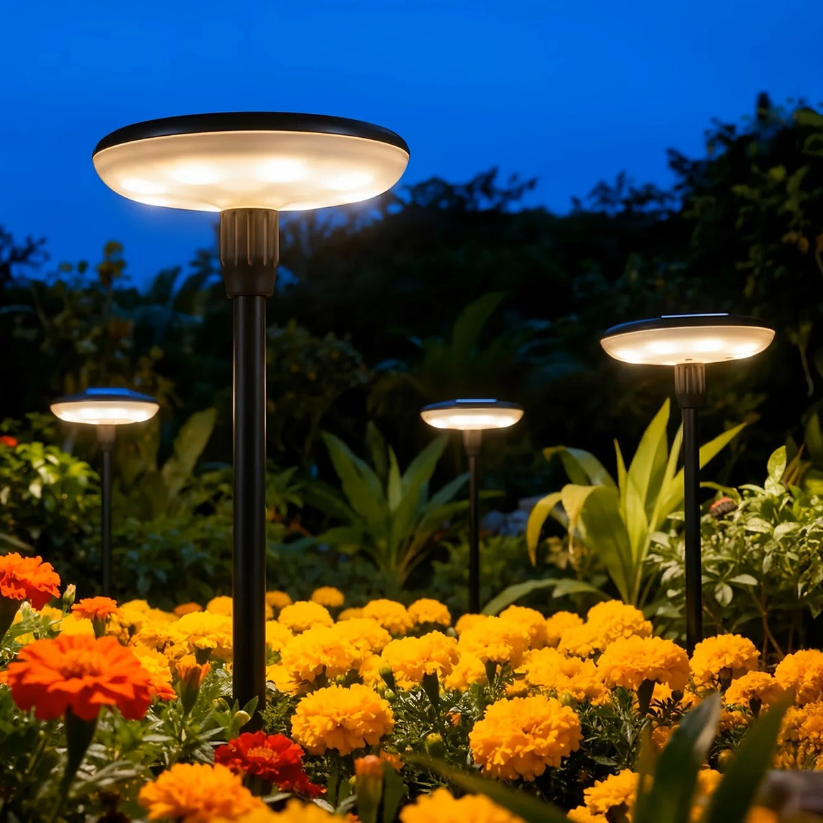 KPSTEK Solar Powered Pathway Lights Outdoor Garden Swaying Waterproof