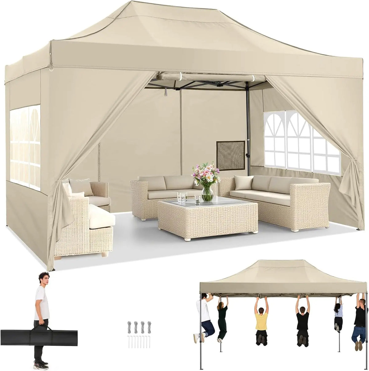 Cobizi Heavy Duty Portable Commercial Outdoor Canopy Tent
