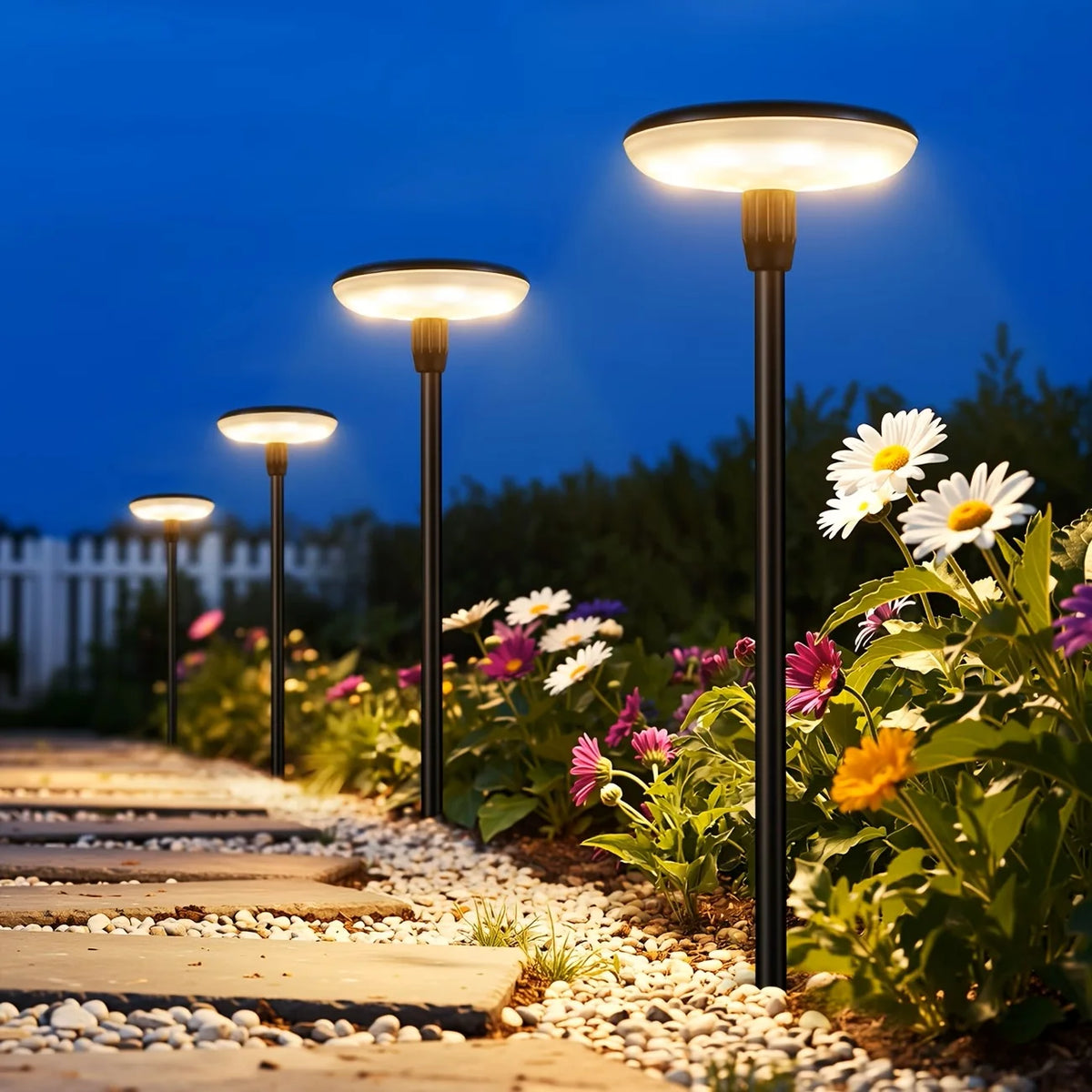 KPSTEK Solar Powered Pathway Lights Outdoor Garden Swaying Waterproof