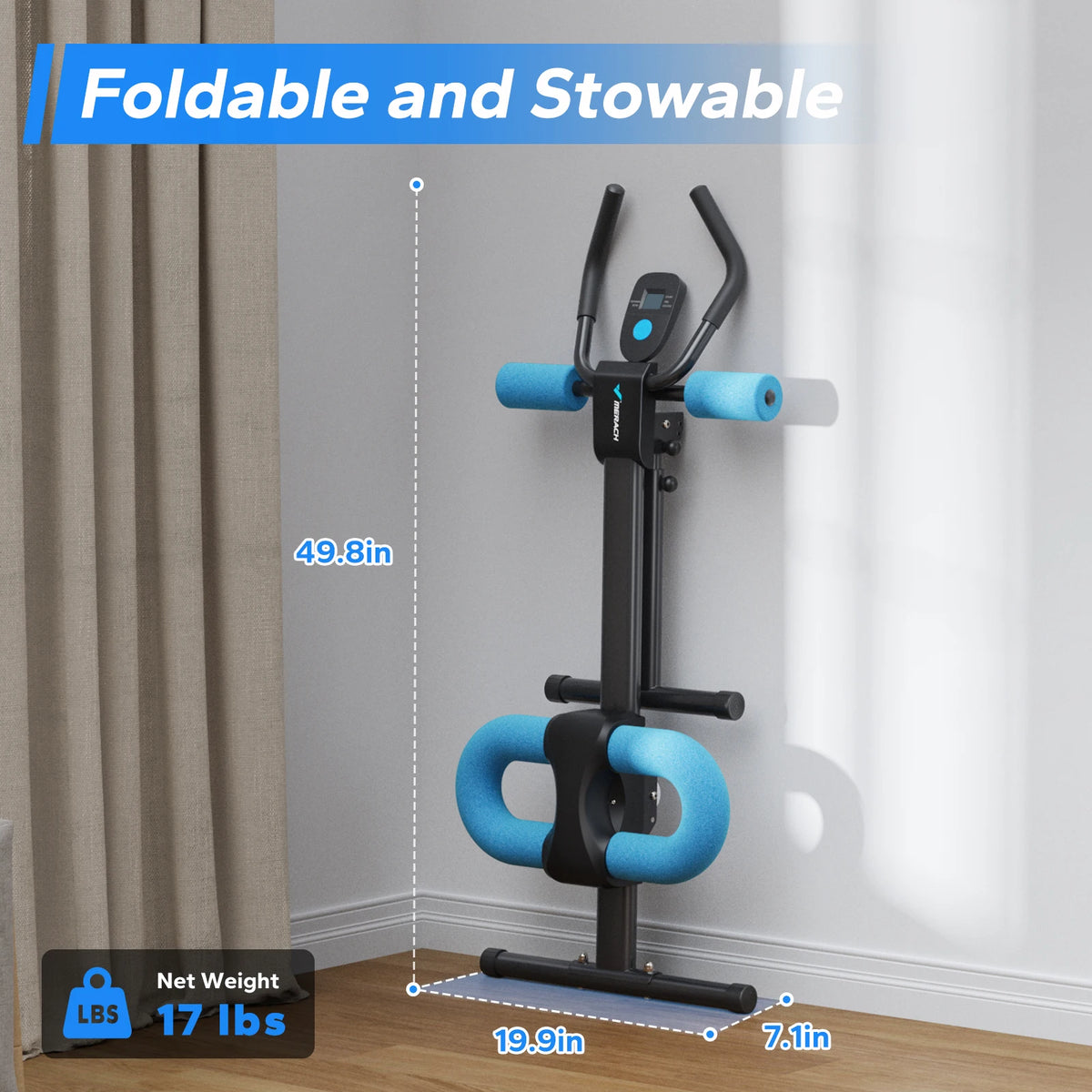 MERACH Adjustable Foldable Ab Machine Core Exercise Trainer
