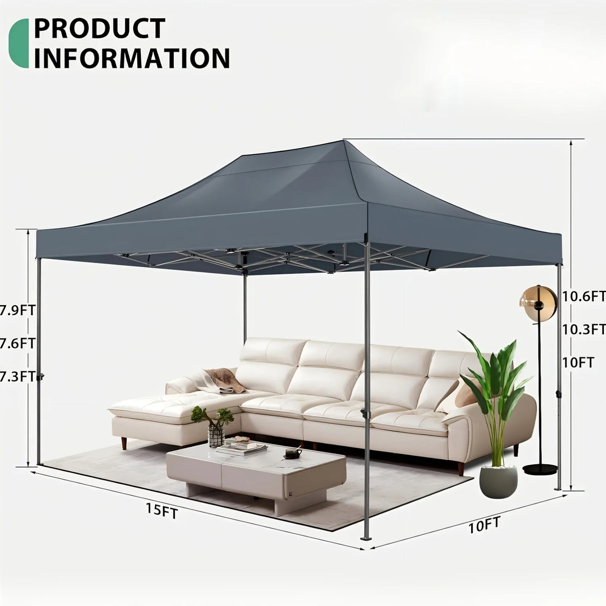 Cobizi Heavy Duty Portable Commercial Outdoor Canopy Tent