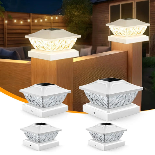 Kpstek Solar Led Garden Fence Post Light Outdoor Waterproof