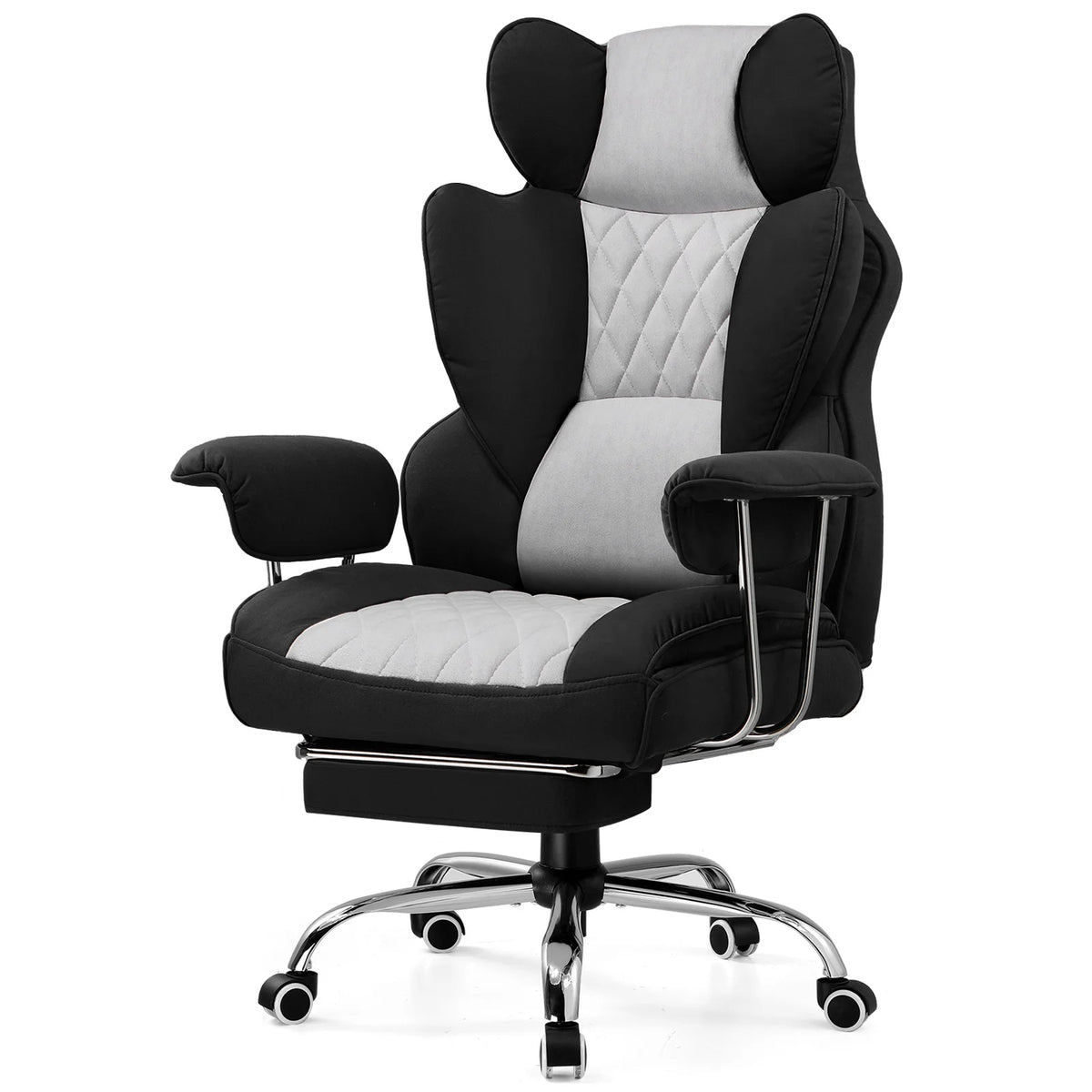 COMHOMA Ergonomic Gaming Chair With Lumbar Support And Footrest