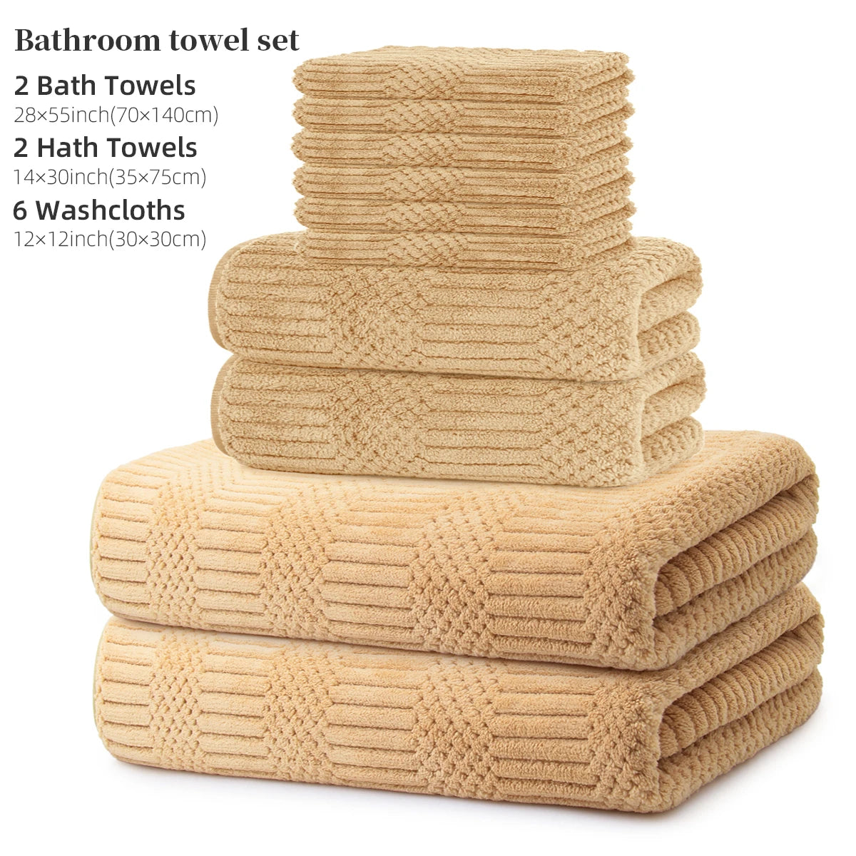 Premium 10 Piece Coral Fleece Towel Set With Excellent Absorbency
