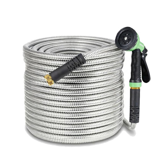 Heavy Duty Stainless Steel Garden Hose With Brass Fittings