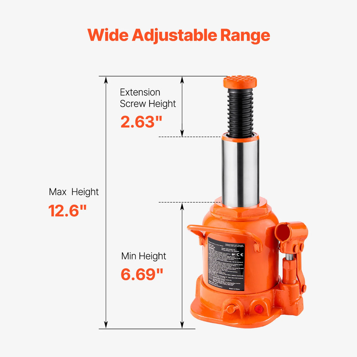 SucceBuy Heavy Duty Hydraulic Bottle Jack For Vehicle Repair