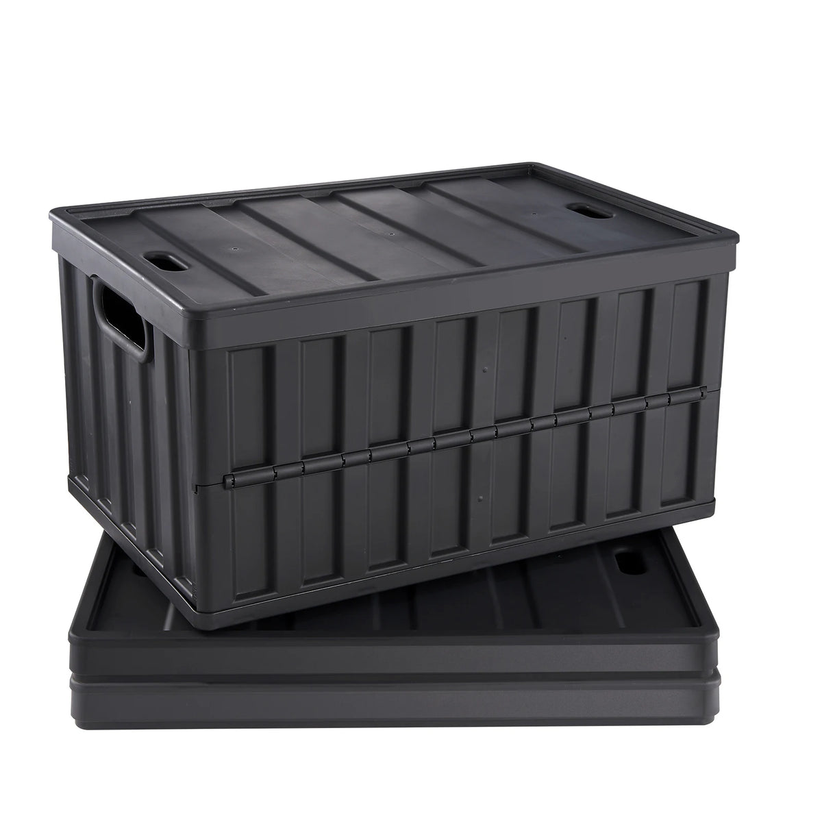 Three Pack Collapsible Storage Bins With Lids For Home Organization