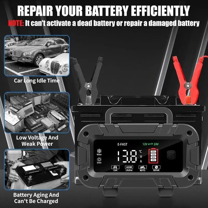 E-Fast 20A Smart Dual Voltage Automatic Battery Charger