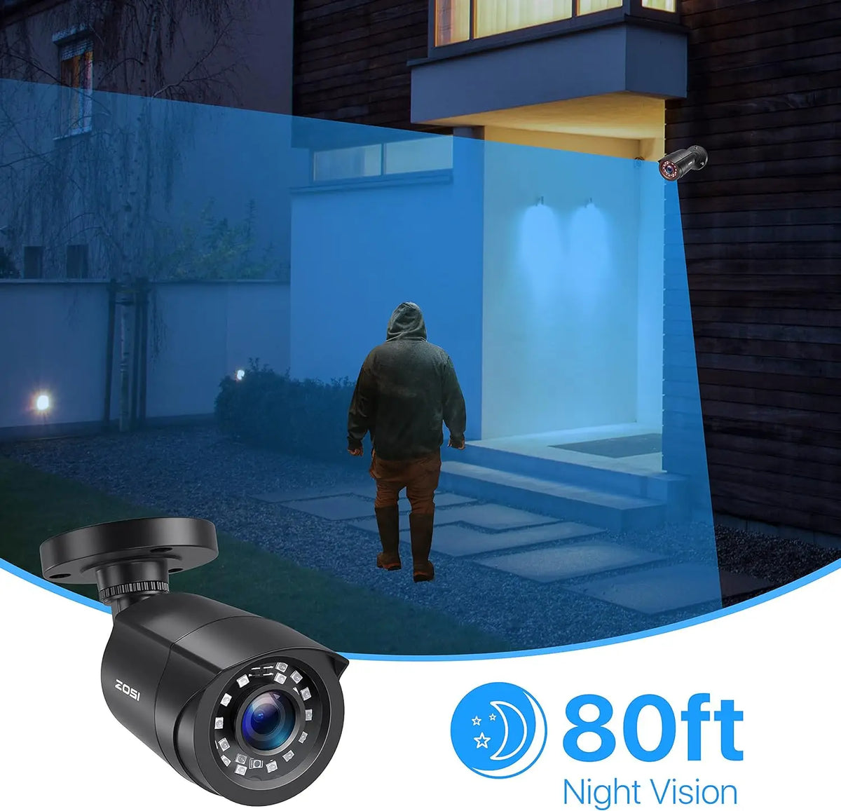 Zosi 1080P HD Bullet Security Cameras For Outdoor Surveillance