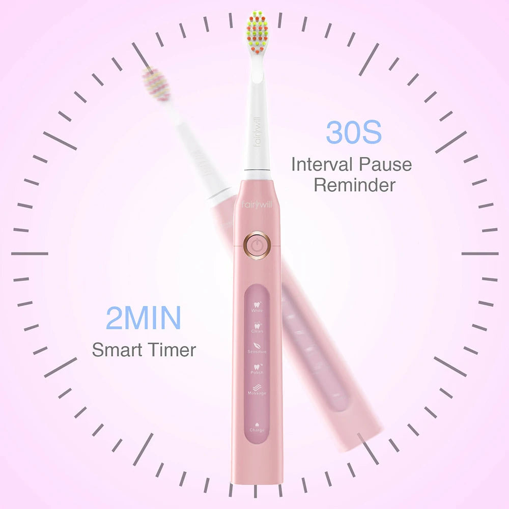 Fairywill FW507 Sonic Electric Toothbrush With USB Charging