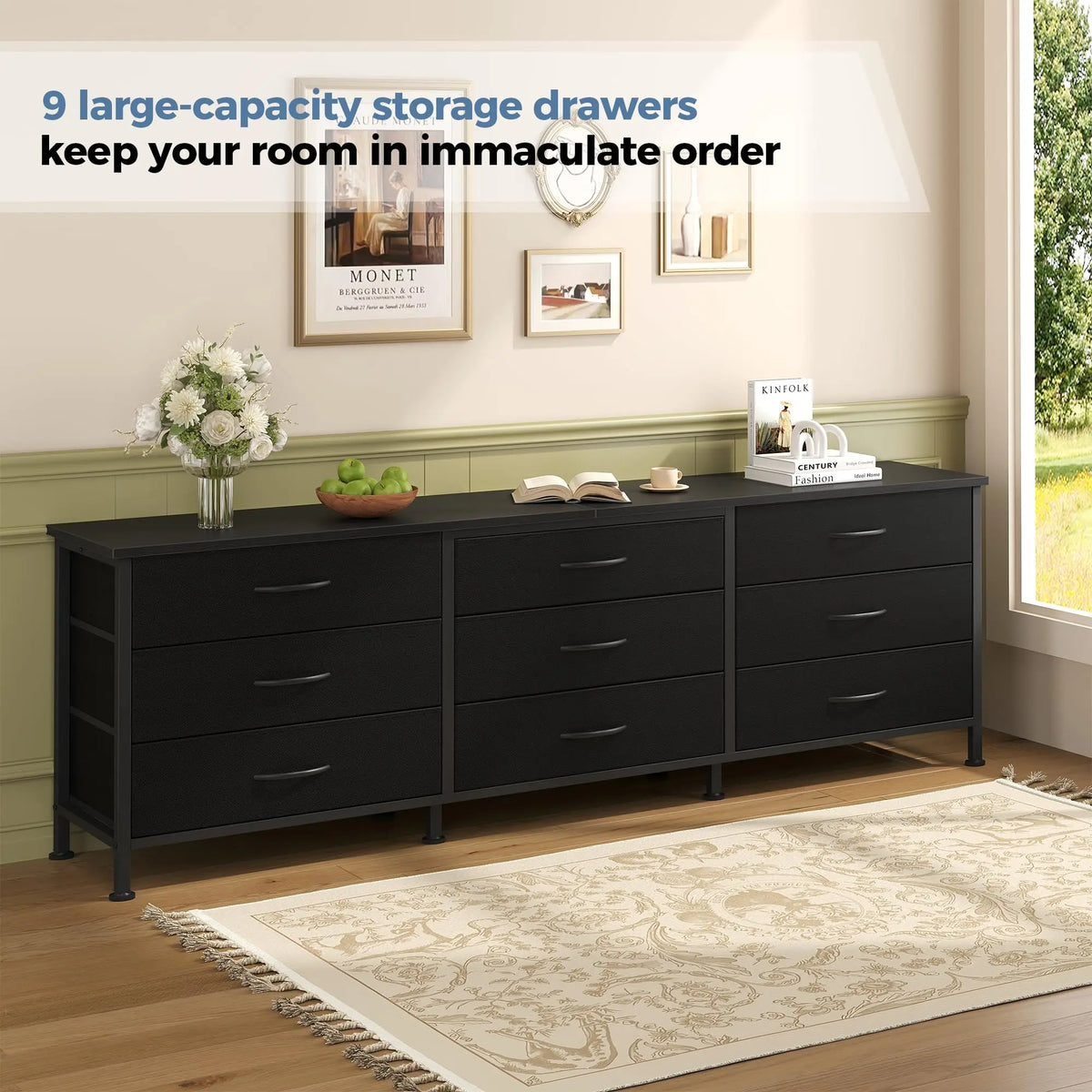 JHK Modern Living Room Entertainment Center With Drawers