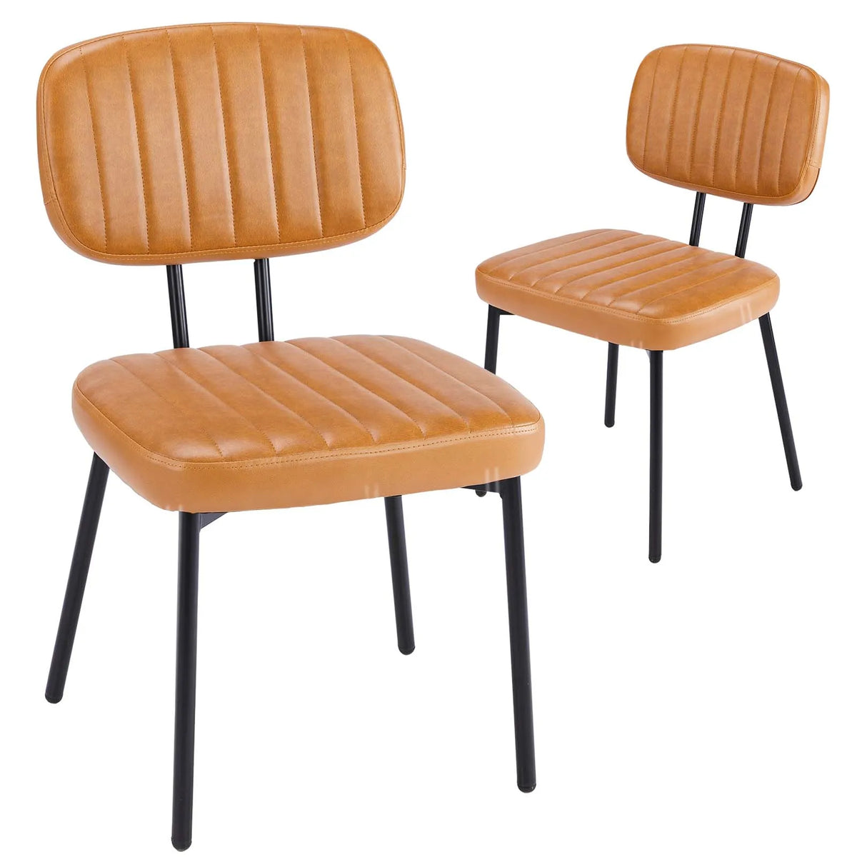 JHK Set Of Two Ergonomic Dining Chairs With Padded Seating