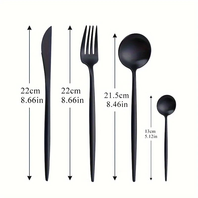 SPKLIFEY Stainless Steel Flatware Set Modern Dining Collection