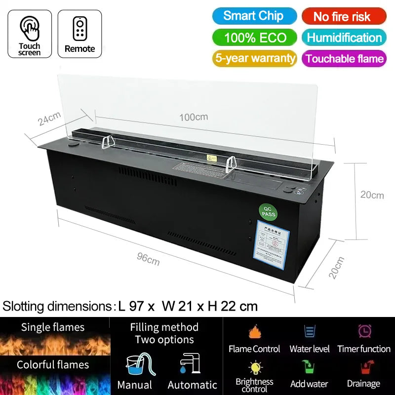 Aflyever 3D Atomization Fireplace For Modern Home And Room Decor