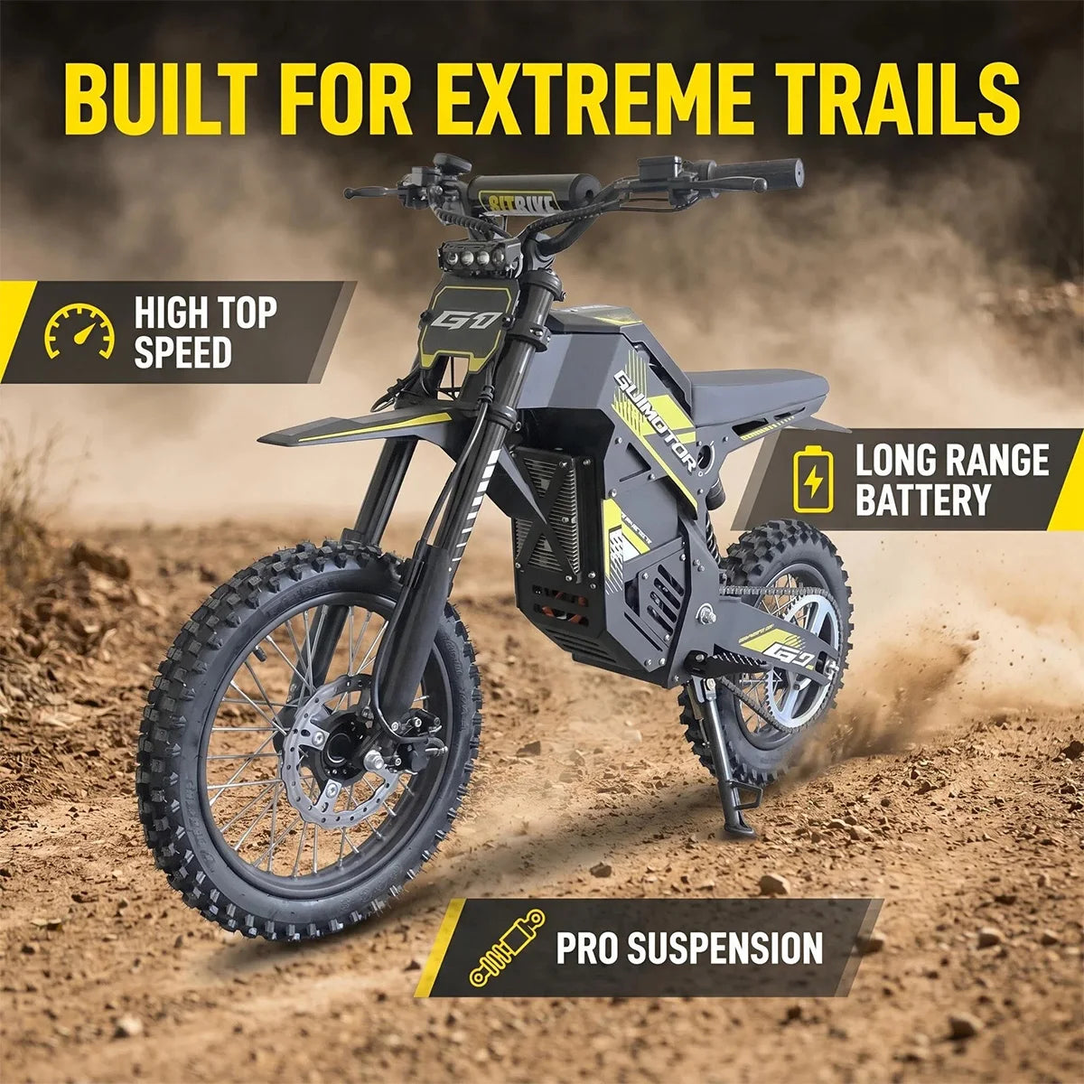 UPlee G1 1500W 48V Electric Suspension Fat Tire Dirt Bike