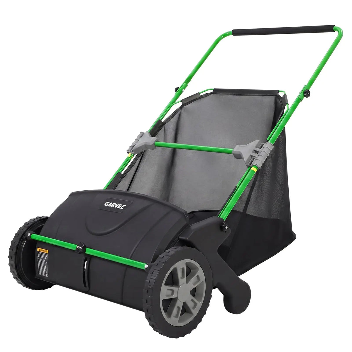 HiMISS Manual Push Lawn Sweeper Featuring Large Collection Hopper