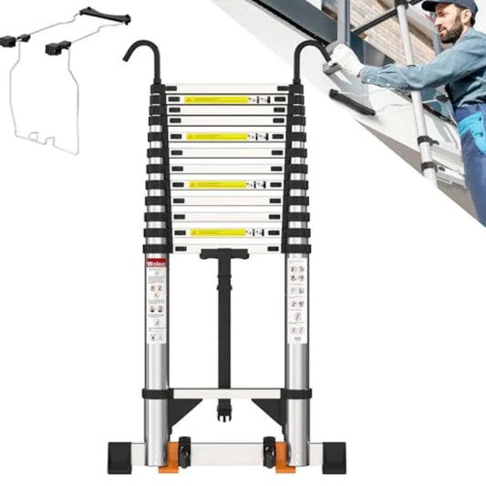 Yao Hui Huang Aluminum Telescoping Ladder With Hooks And Wheels