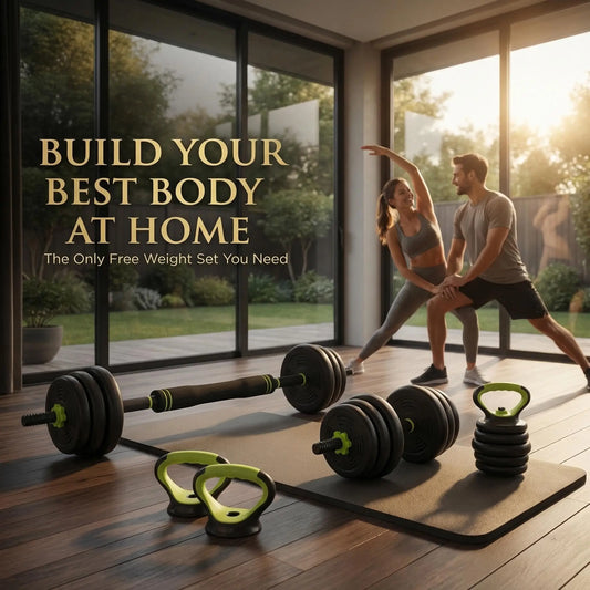 Versatile Adjustable Dumbbell Barbell Set For Home Gym Workouts