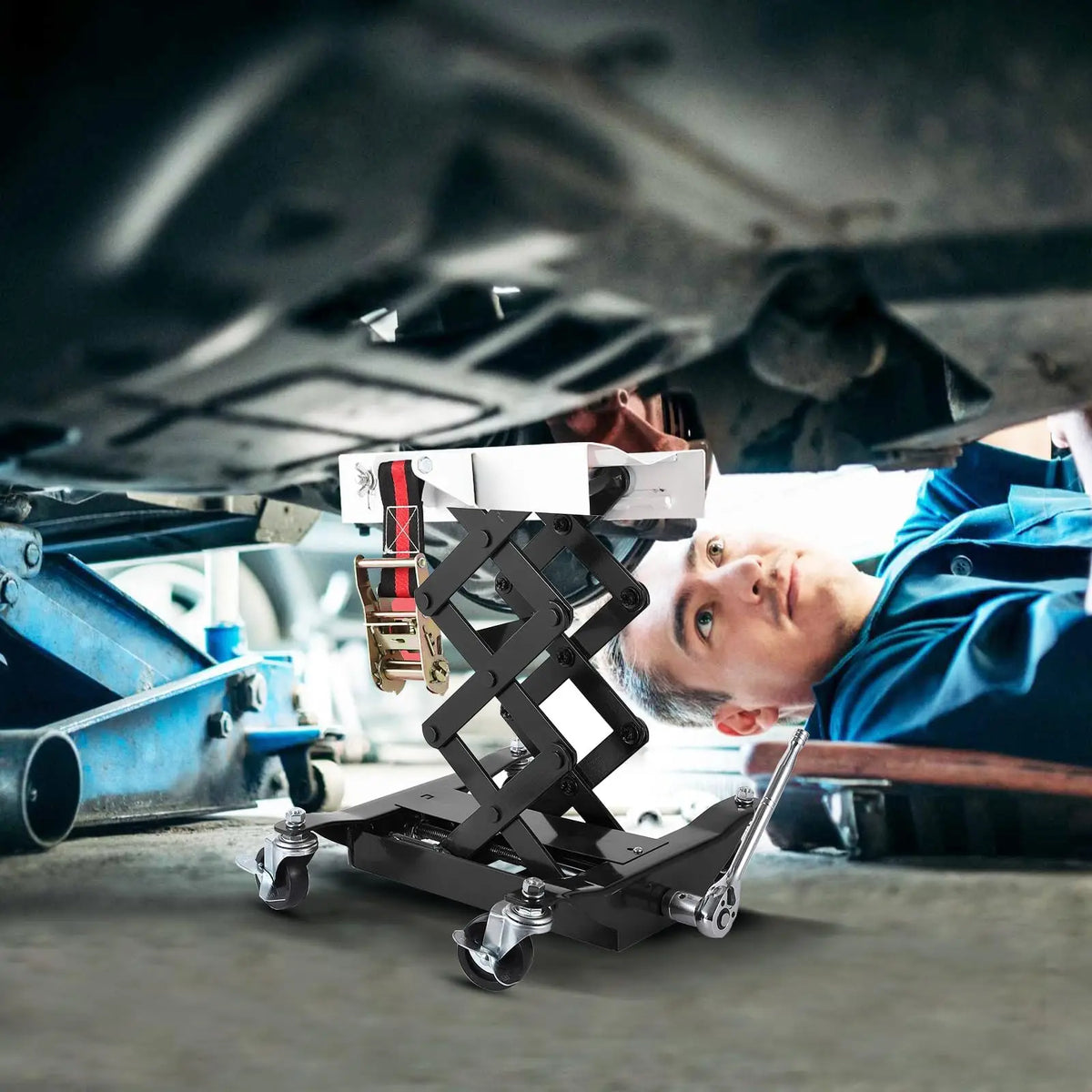 Professional 450 Lb Low Profile Transmission Jack For Vehicles