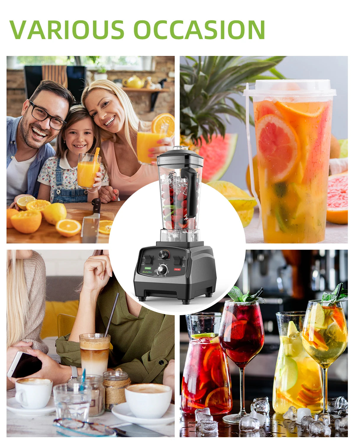 Biolomix Heavy Duty Commercial Timer Blender And Food Processor