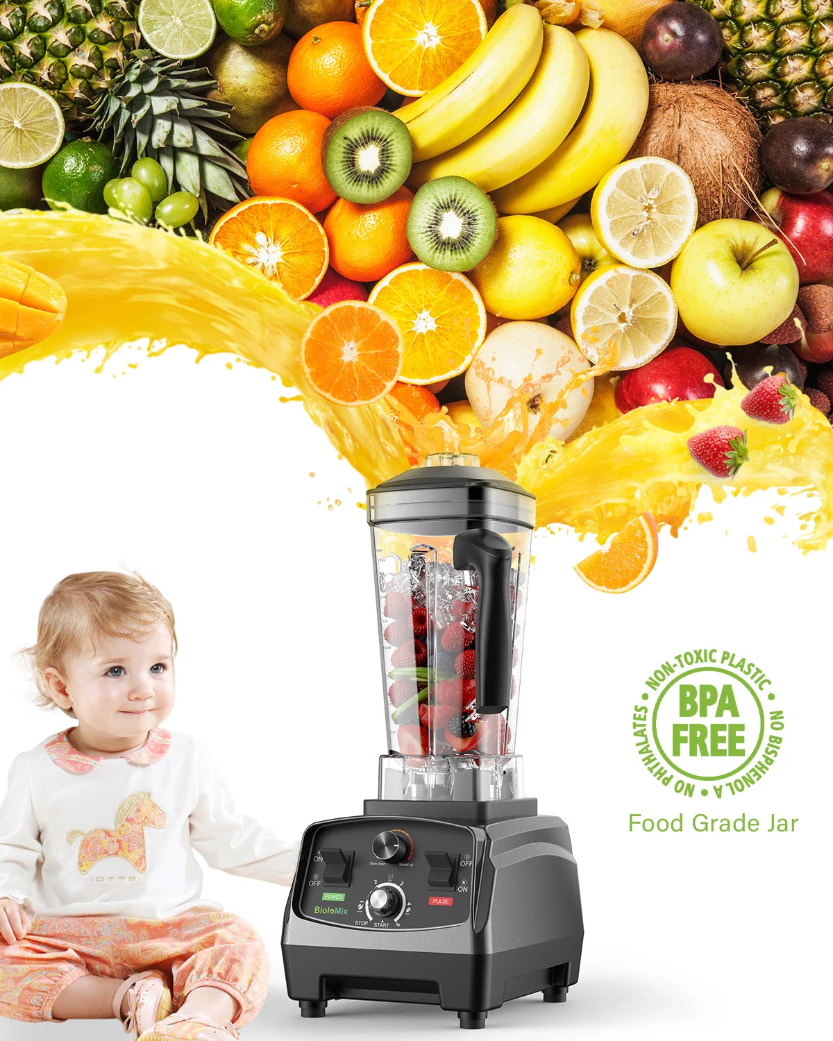 Biolomix Heavy Duty Commercial Timer Blender And Food Processor