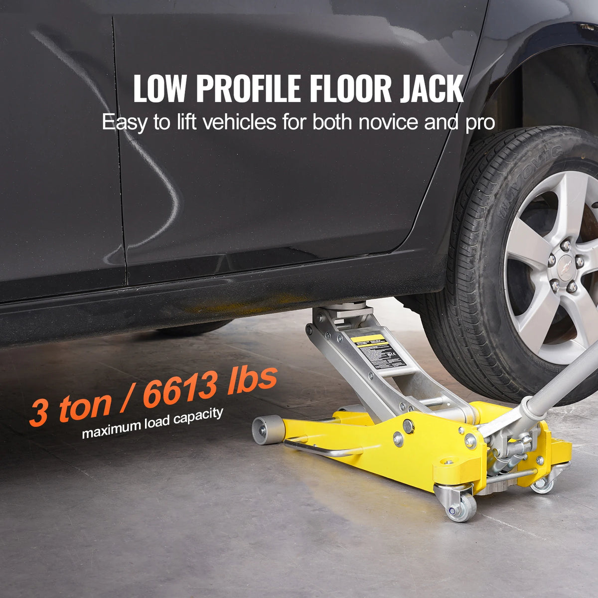 SucceBuy Aluminum Hydraulic Jack With Dual Piston Quick Lift