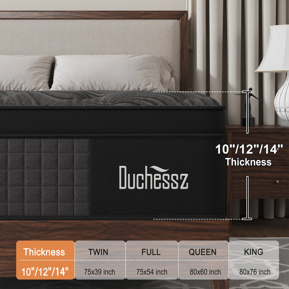 Sweetlove Gel Memory Foam Hybrid Pocket Spring Medium Firm Mattress
